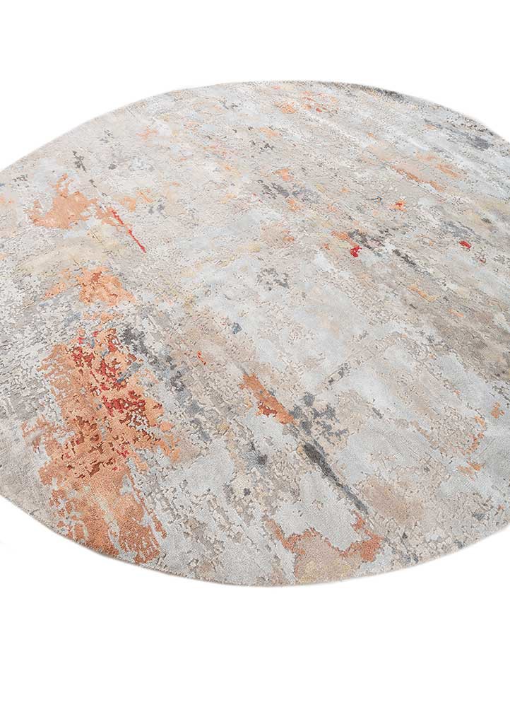 uvenuti blue wool and bamboo silk hand knotted Rug - FoldShot uvenuti blue wool and bamboo silk hand knotted Rug - FoldShot