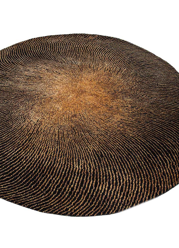 azalea grey and black wool and bamboo silk hand knotted Rug - FoldShot