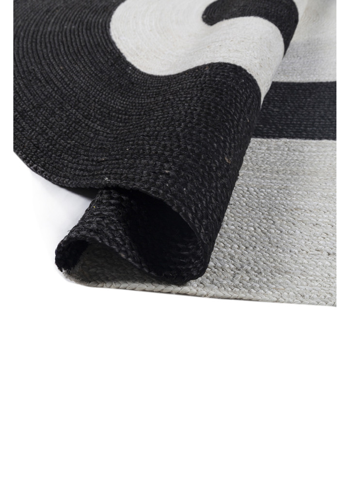 abrash grey and black jute and hemp flat weaves Rug - FoldShot abrash grey and black jute and hemp flat weaves Rug - FoldShot