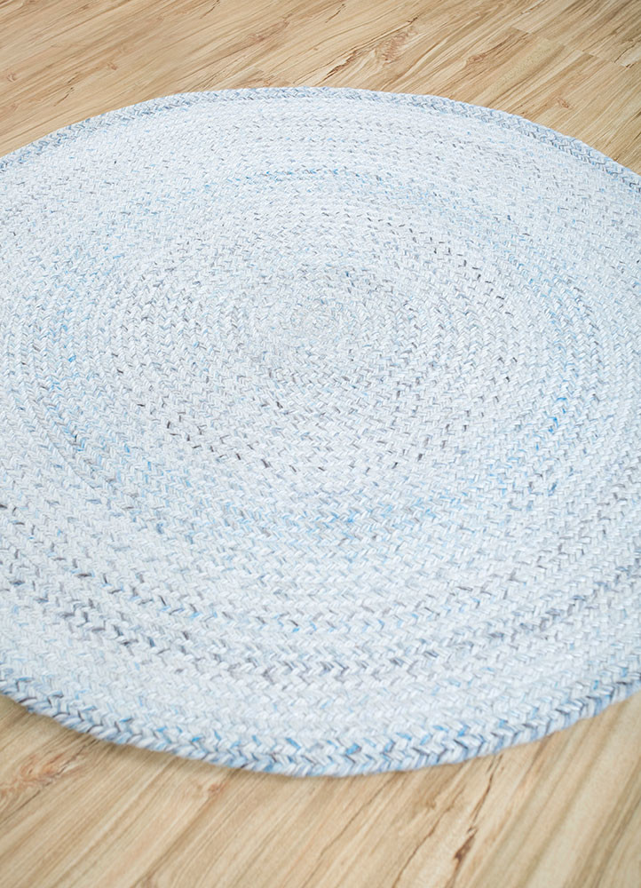 abrash blue polyester flat weaves Rug - FoldShot abrash blue polyester flat weaves Rug - FoldShot