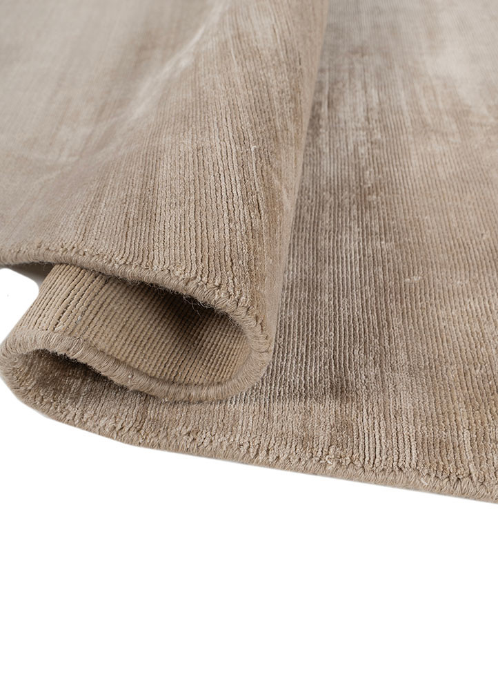 contour beige and brown viscose hand loom Rug - FoldShot