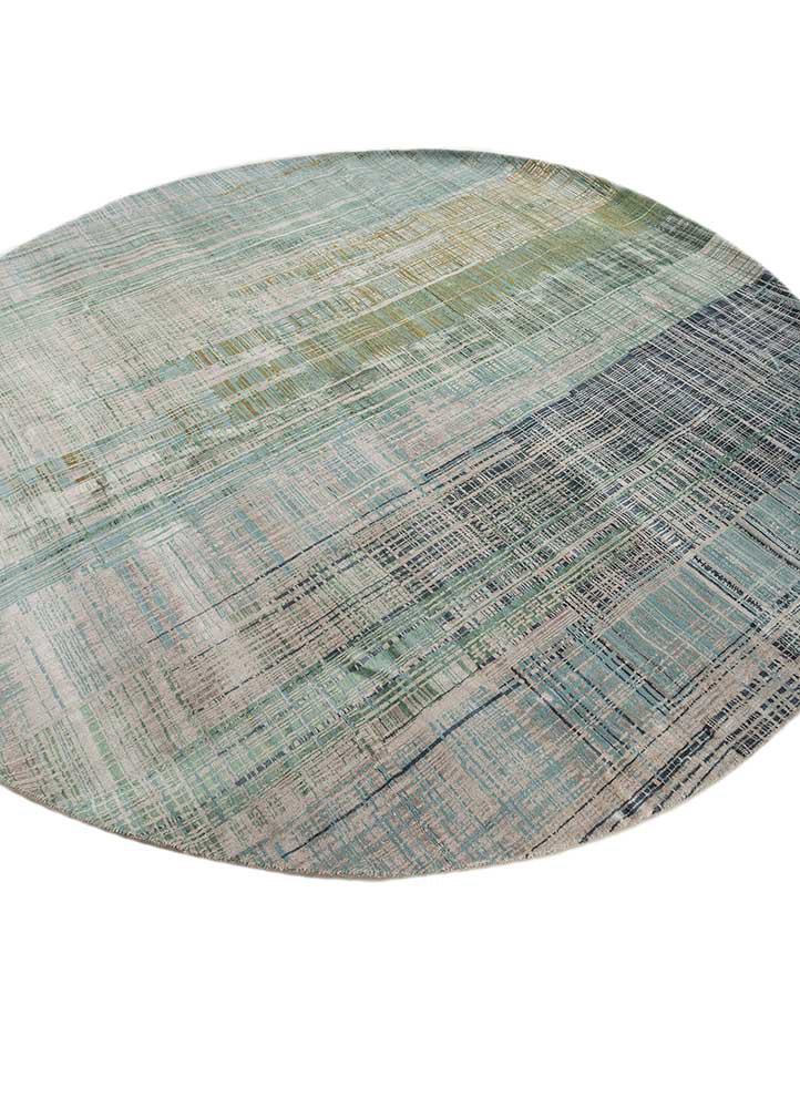 unstring by kavi grey and black wool and bamboo silk hand knotted Rug - FoldShot unstring by kavi grey and black wool and bamboo silk hand knotted Rug - FoldShot