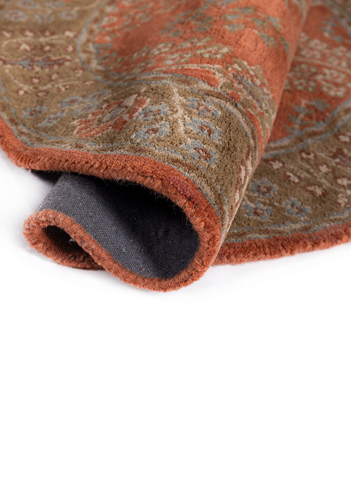 kasbah red and orange wool hand tufted Rug - FoldShot kasbah red and orange wool hand tufted Rug - FoldShot