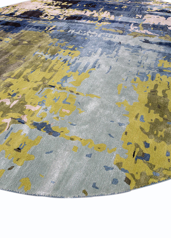 genesis blue wool and viscose hand tufted Rug - FoldShot genesis blue wool and viscose hand tufted Rug - FoldShot
