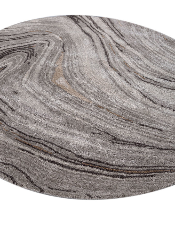 genesis grey and black wool and viscose hand tufted Rug - FoldShot