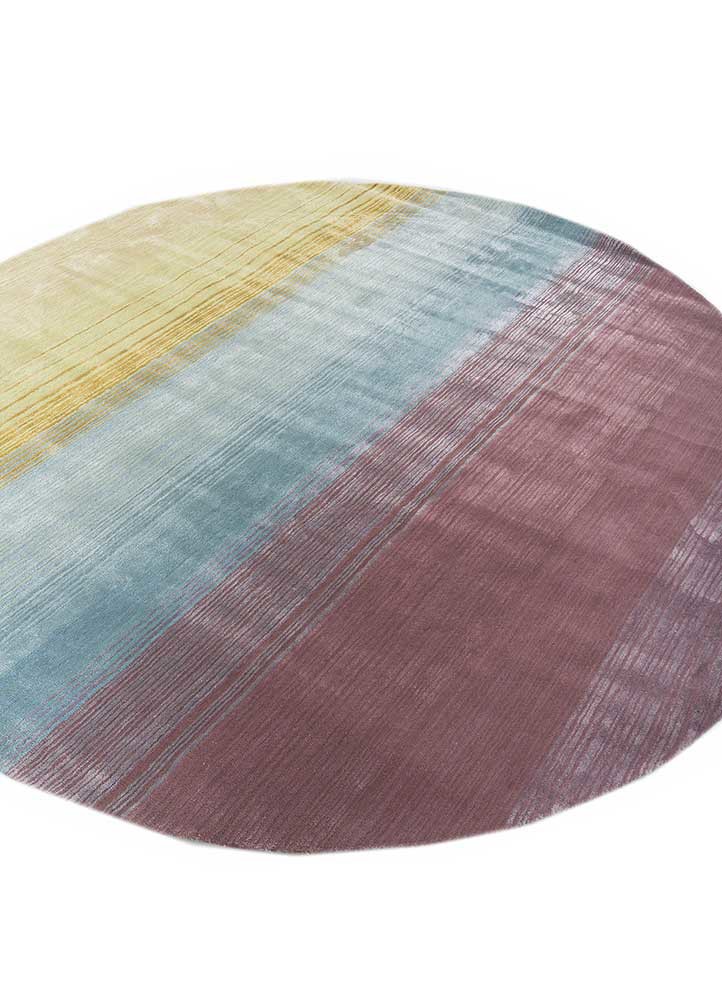 come around blue wool and viscose hand tufted Rug - FoldShot come around blue wool and viscose hand tufted Rug - FoldShot