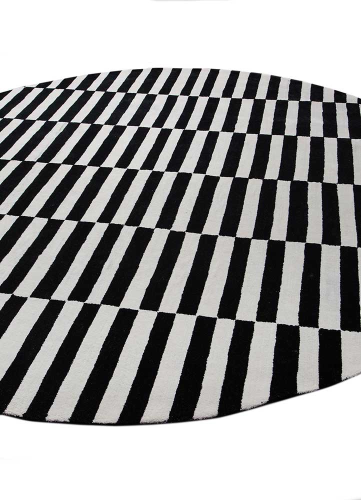 contour grey and black wool hand tufted Rug - FoldShot
