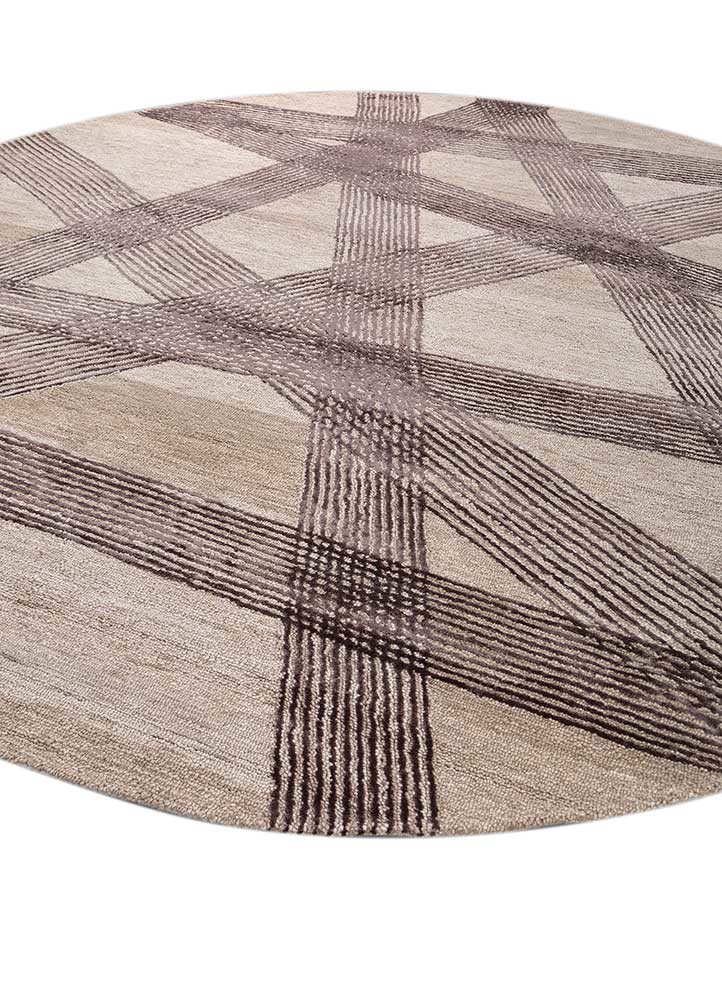 contour beige and brown wool and viscose hand tufted Rug - FoldShot contour beige and brown wool and viscose hand tufted Rug - FoldShot