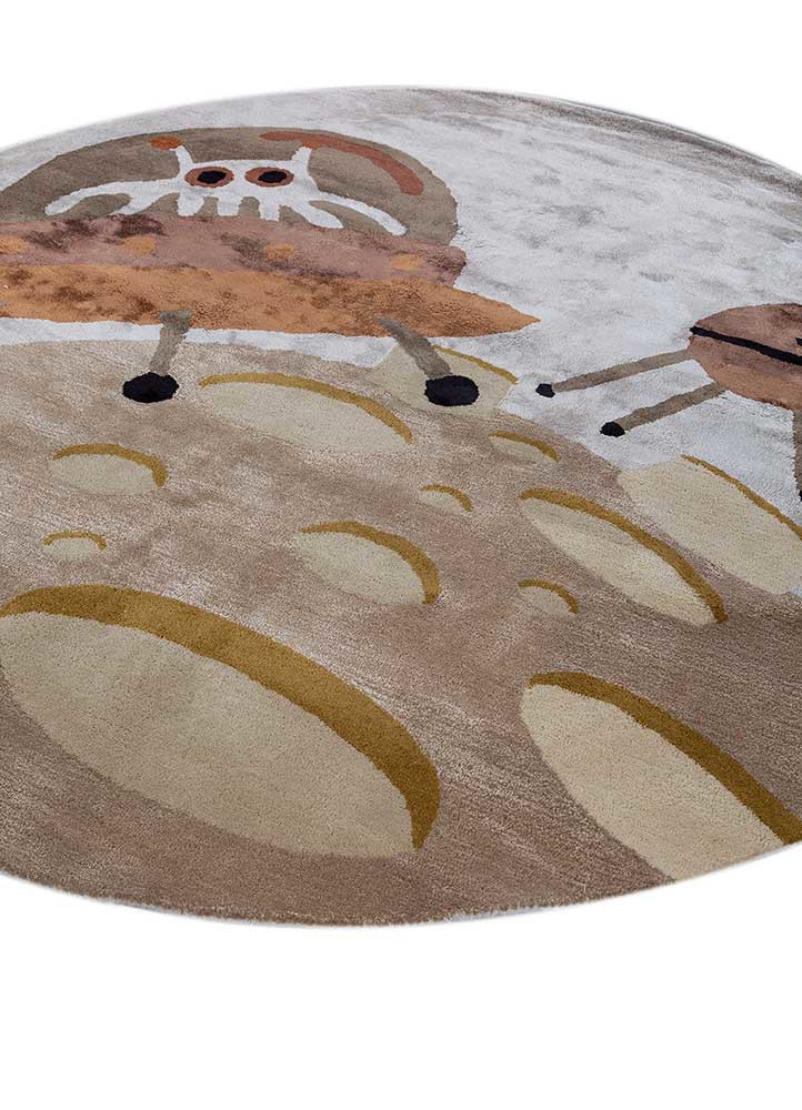 confetti blue wool and viscose hand tufted Rug - FoldShot confetti blue wool and viscose hand tufted Rug - FoldShot