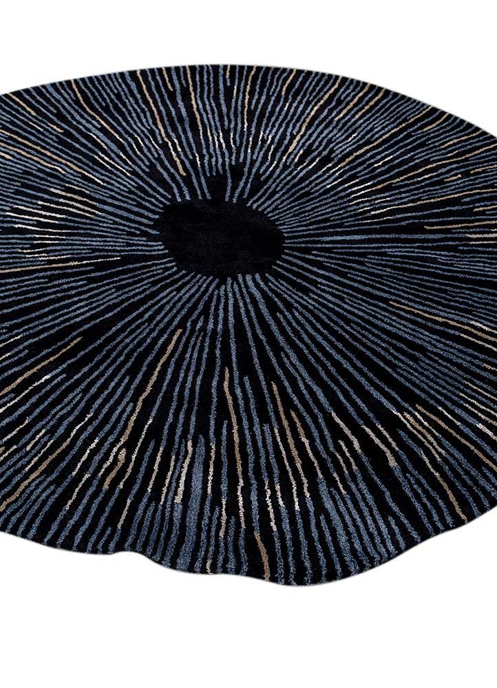 caliedo grey and black wool and viscose hand tufted Rug - FoldShot