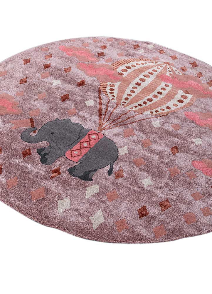 confetti pink and purple wool and viscose hand tufted Rug - FoldShot confetti pink and purple wool and viscose hand tufted Rug - FoldShot