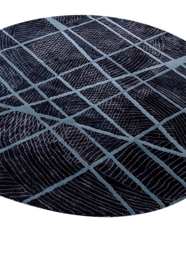 caliedo blue wool and viscose hand tufted Rug - FoldShot