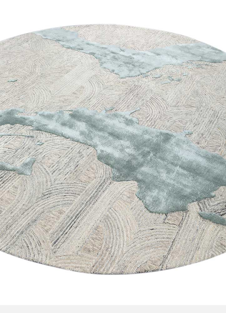 pathways ivory wool and viscose hand tufted Rug - FoldShot