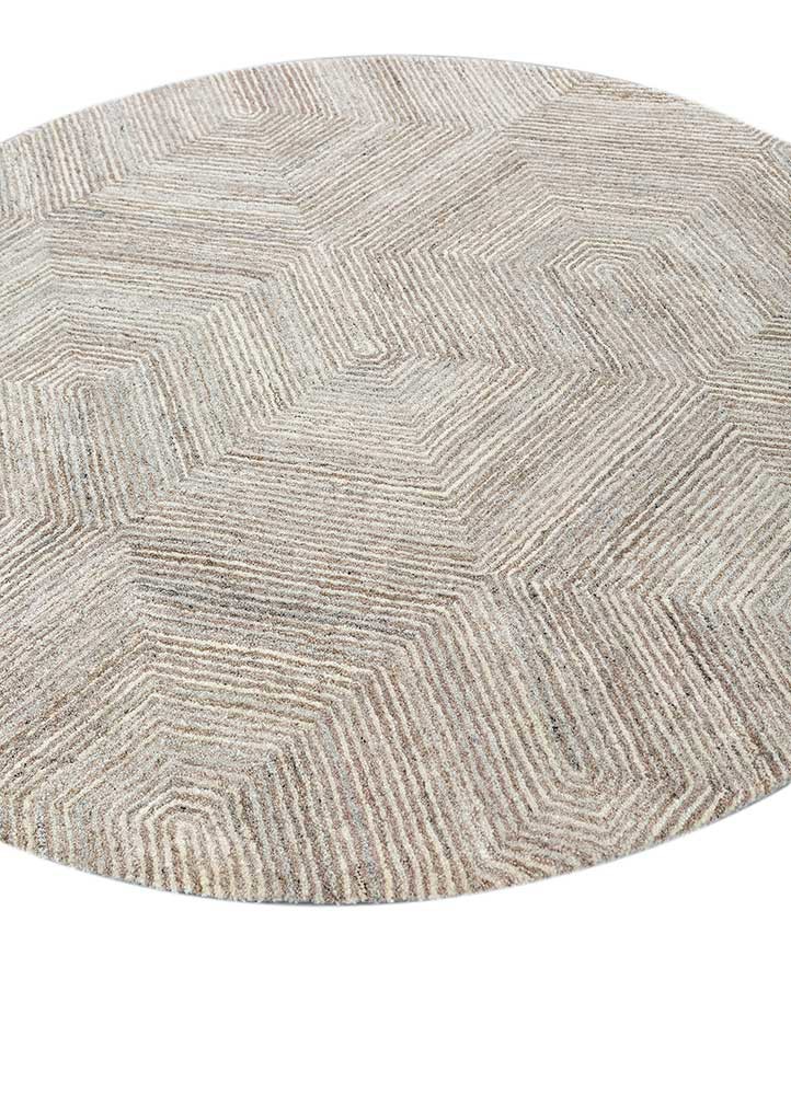 pathways beige and brown wool and viscose hand tufted Rug - FoldShot pathways beige and brown wool and viscose hand tufted Rug - FoldShot