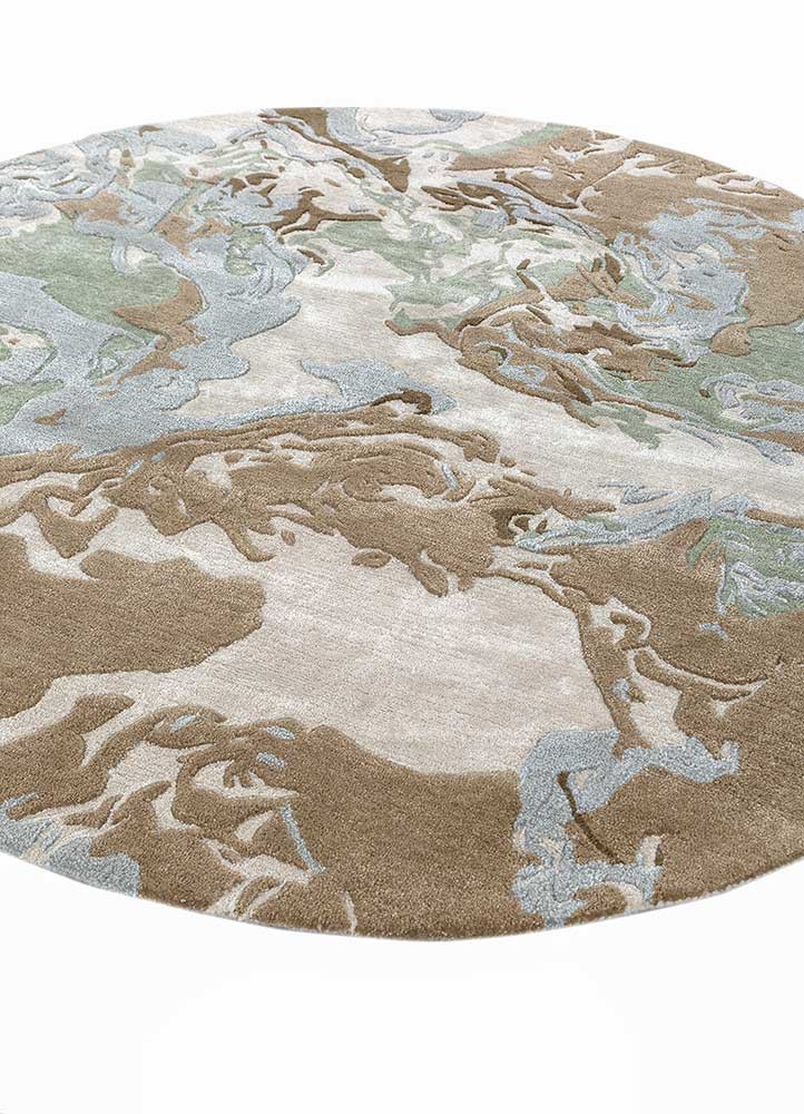 genesis blue wool and viscose hand tufted Rug - FoldShot