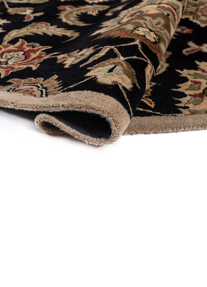 kasbah grey and black wool hand tufted Rug - FoldShot