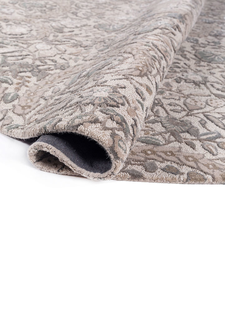 bodhi ivory wool and viscose hand tufted Rug - FoldShot