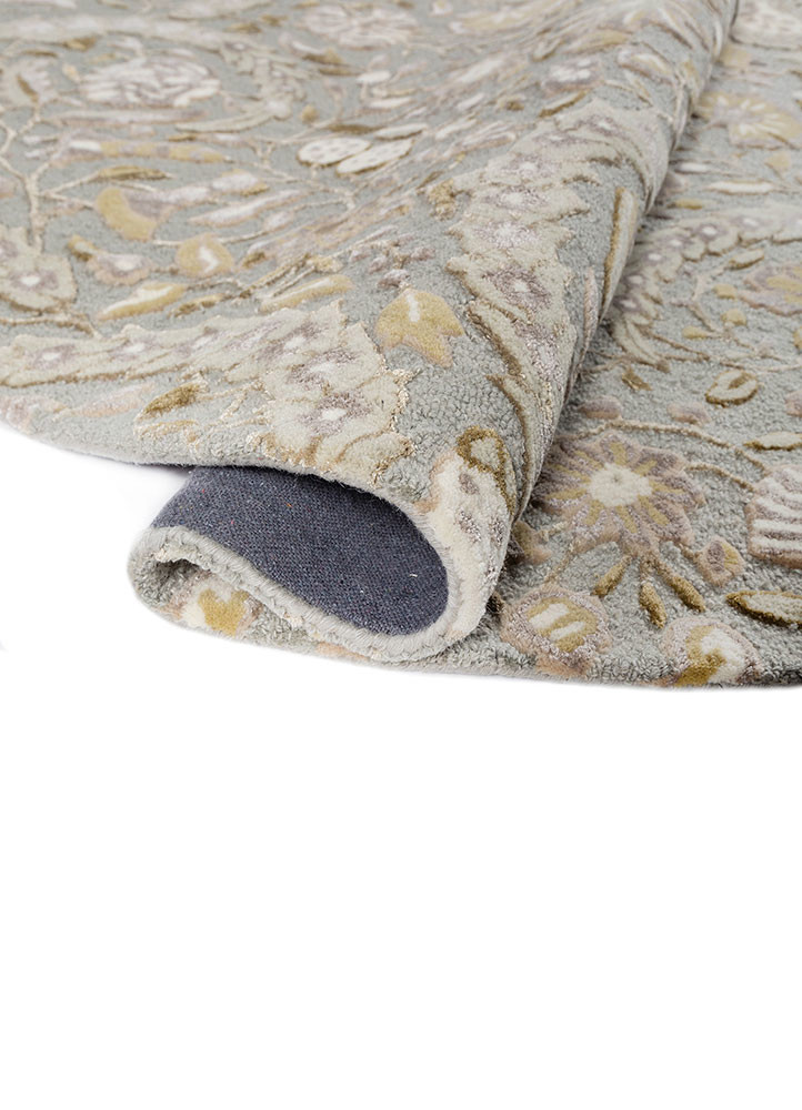 bodhi blue wool and viscose hand tufted Rug - FoldShot