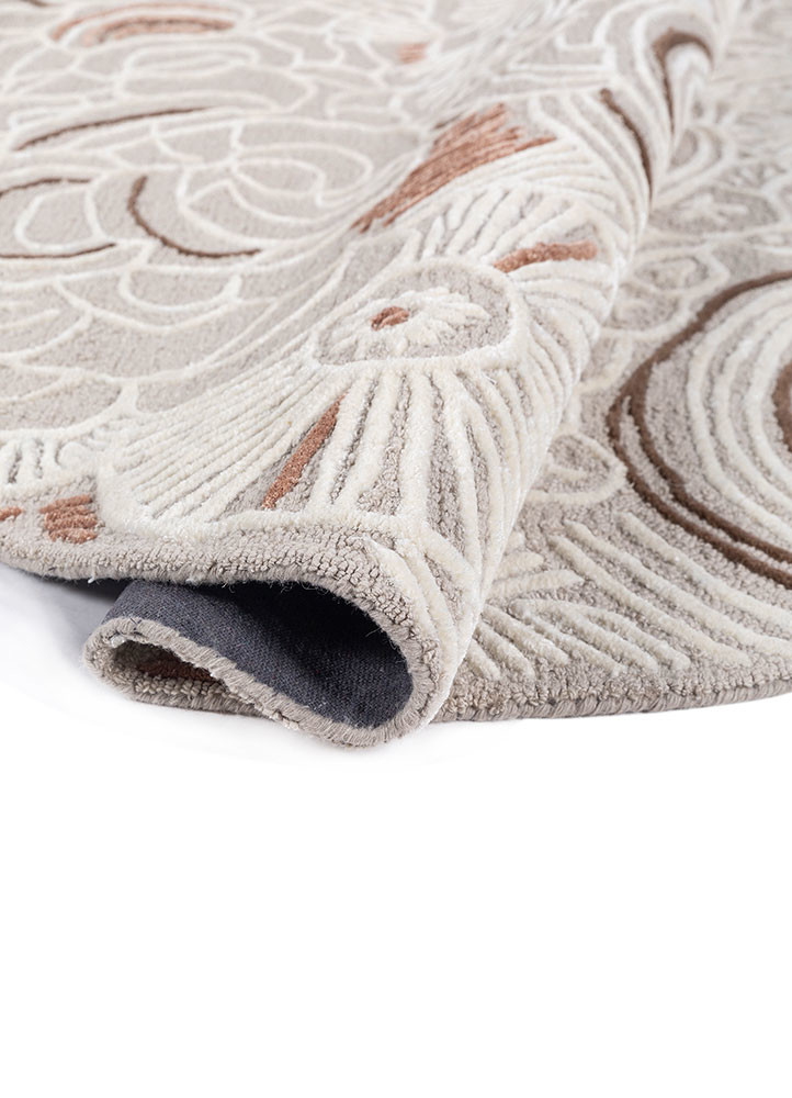 aurelia ivory wool and viscose hand tufted Rug - FoldShot aurelia ivory wool and viscose hand tufted Rug - FoldShot