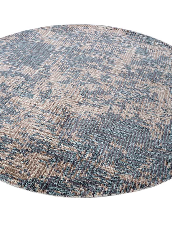 uvenuti beige and brown wool and bamboo silk hand knotted Rug - FoldShot uvenuti beige and brown wool and bamboo silk hand knotted Rug - FoldShot