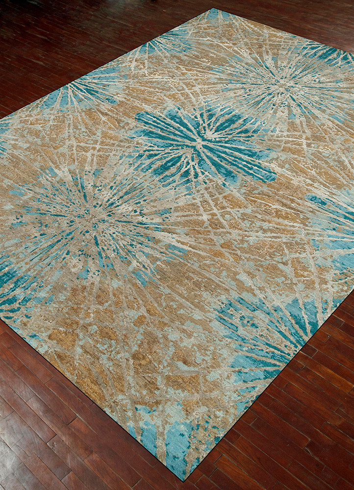 chaos theory by kavi green wool and bamboo silk hand knotted Rug - FoldShot chaos theory by kavi green wool and bamboo silk hand knotted Rug - FoldShot