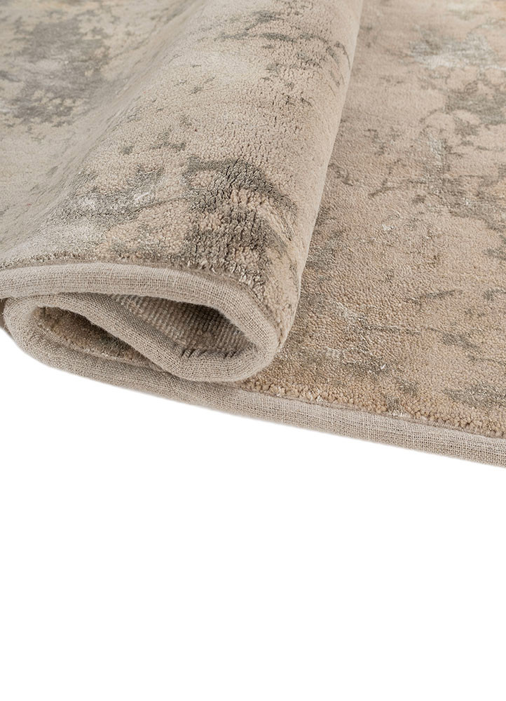 chaos theory by kavi grey and black wool and bamboo silk hand knotted Rug - FoldShot chaos theory by kavi grey and black wool and bamboo silk hand knotted Rug - FoldShot