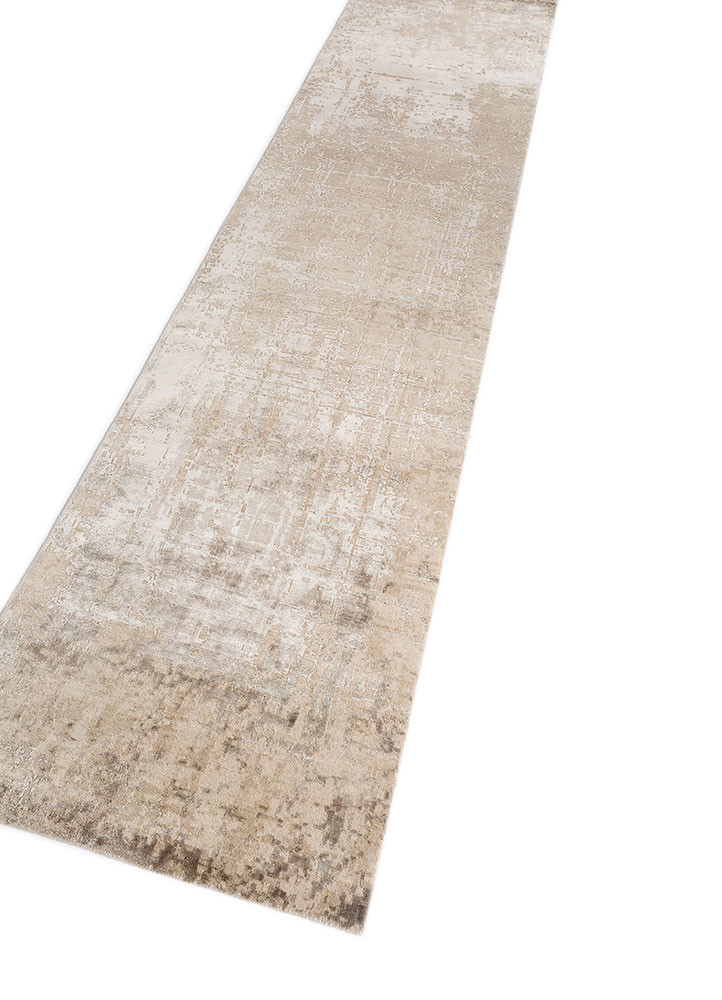chaos theory by kavi ivory wool and bamboo silk hand knotted Rug - FoldShot chaos theory by kavi ivory wool and bamboo silk hand knotted Rug - FoldShot