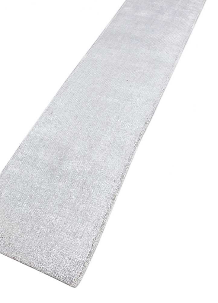 konstrukt blue wool and bamboo silk hand loom Rug - FoldShot