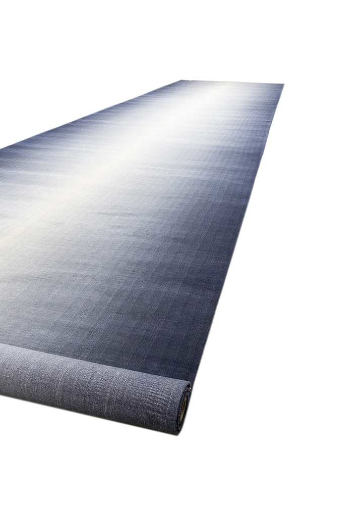 jean grey and black wool hand loom Rug - FoldShot