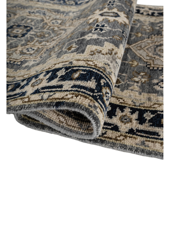 savana grey and black wool hand knotted Rug - FoldShot savana grey and black wool hand knotted Rug - FoldShot