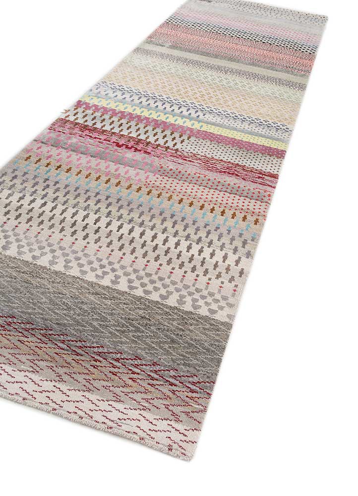 manchaha grey and black wool and bamboo silk hand knotted Rug - FoldShot
