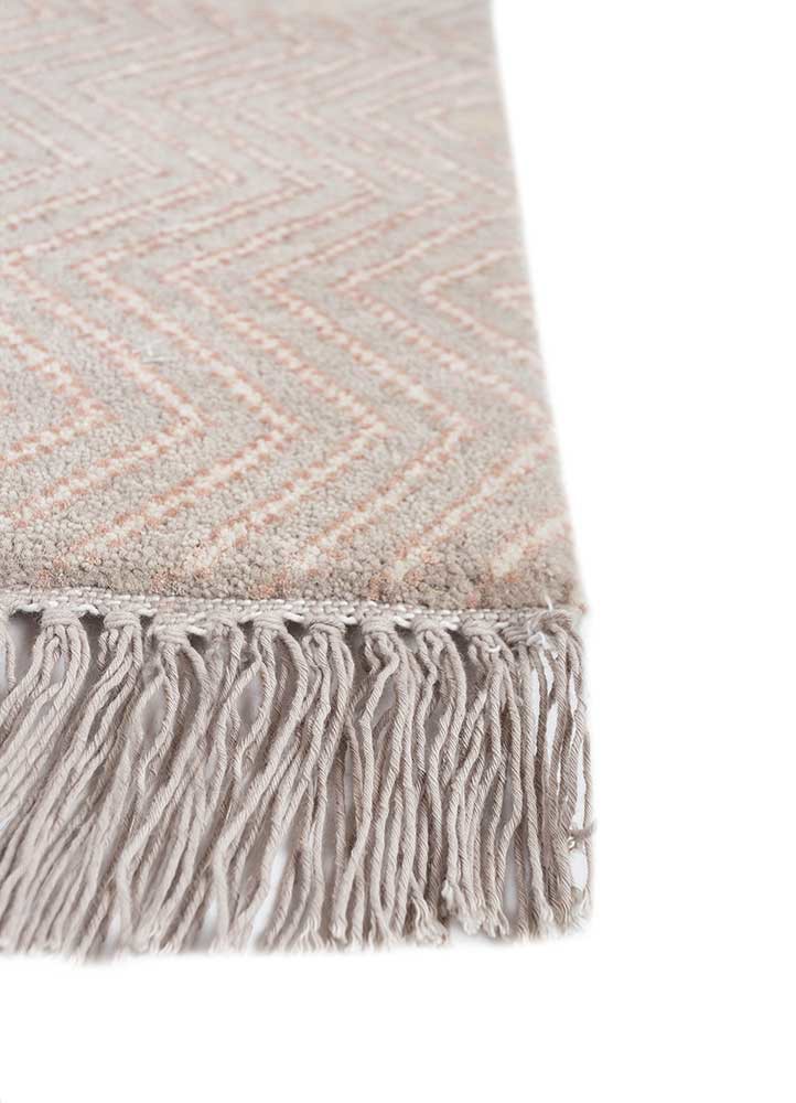 manchaha ivory wool and bamboo silk hand knotted Rug - FoldShot