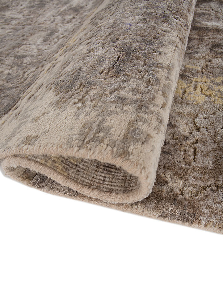 uvenuti ivory wool and bamboo silk hand knotted Rug - FoldShot
