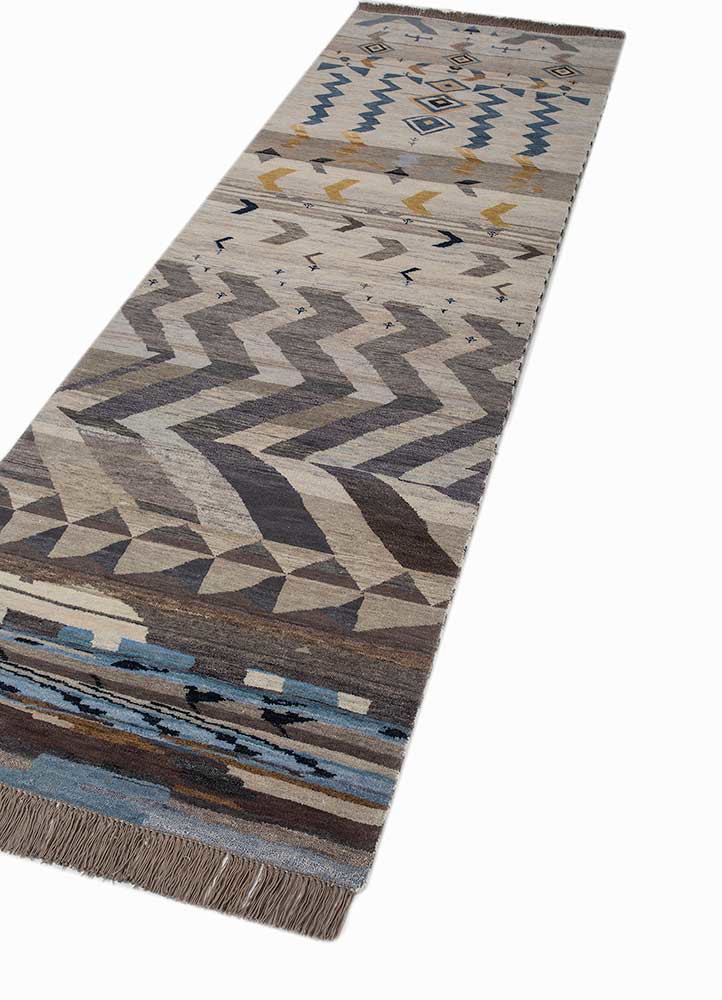 freedom manchaha grey and black wool and silk hand knotted Rug - FoldShot freedom manchaha grey and black wool and silk hand knotted Rug - FoldShot