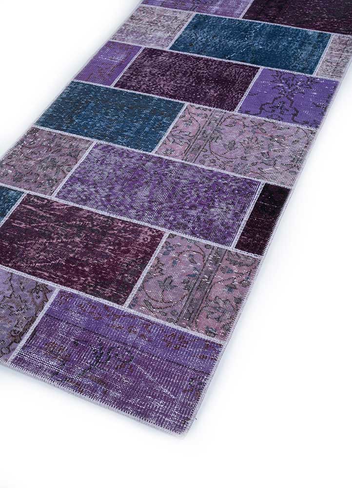 provenance pink and purple wool hand knotted Rug - FoldShot provenance pink and purple wool hand knotted Rug - FoldShot