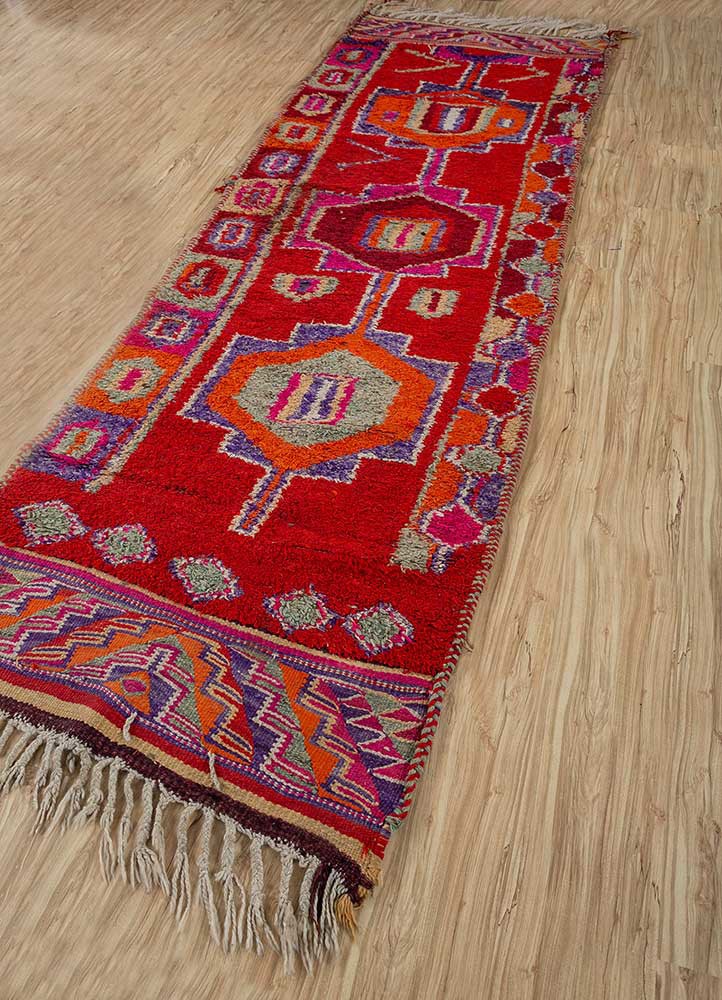 nuray red and orange wool hand knotted Rug - FoldShot nuray red and orange wool hand knotted Rug - FoldShot