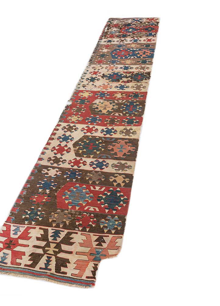 nayaab ivory wool flat weaves Rug - FoldShot