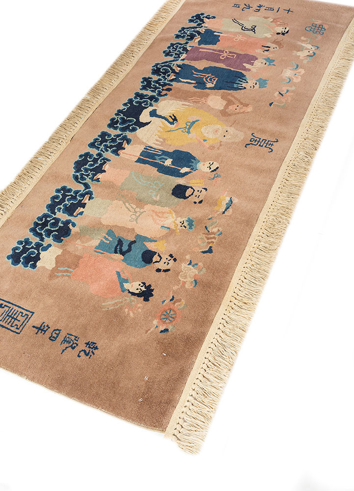 aalam blue wool hand knotted Rug - FoldShot aalam blue wool hand knotted Rug - FoldShot