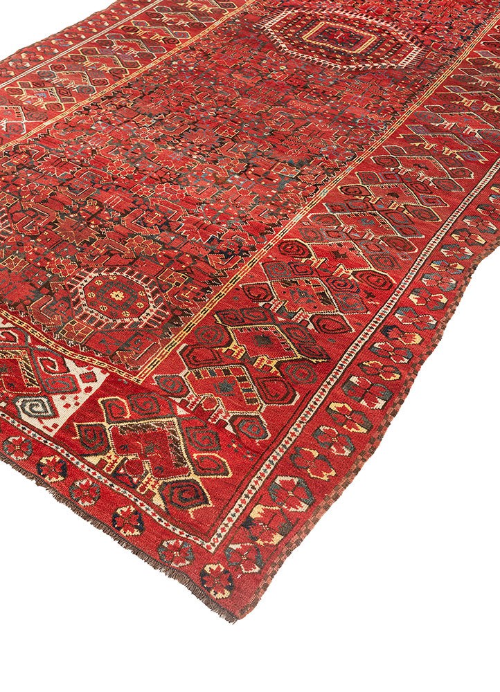 nuray pink and purple wool hand knotted Rug - FoldShot