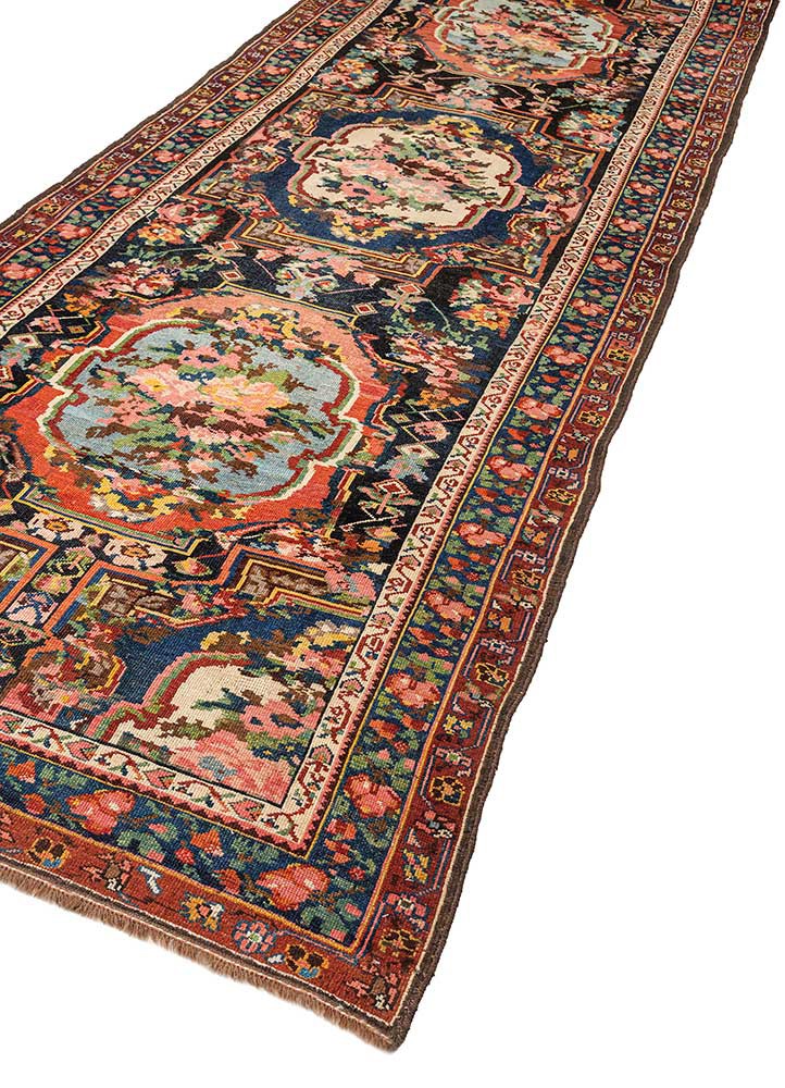 aalam blue wool hand knotted Rug - FoldShot aalam blue wool hand knotted Rug - FoldShot