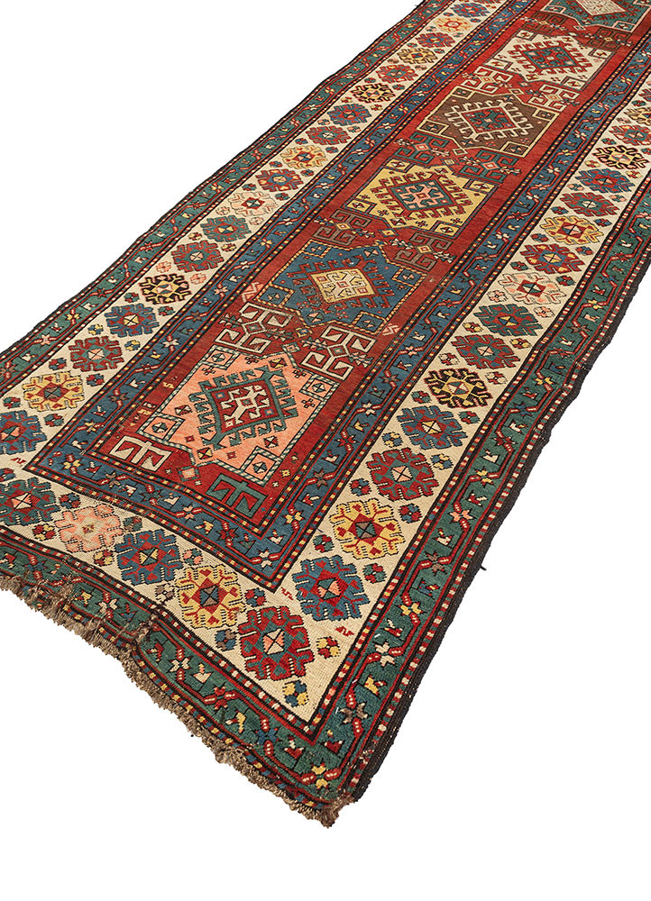 kiaan red and orange wool hand knotted Rug - FoldShot kiaan red and orange wool hand knotted Rug - FoldShot