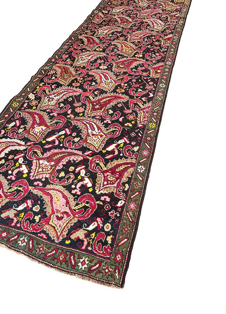 kiaan grey and black wool hand knotted Rug - FoldShot