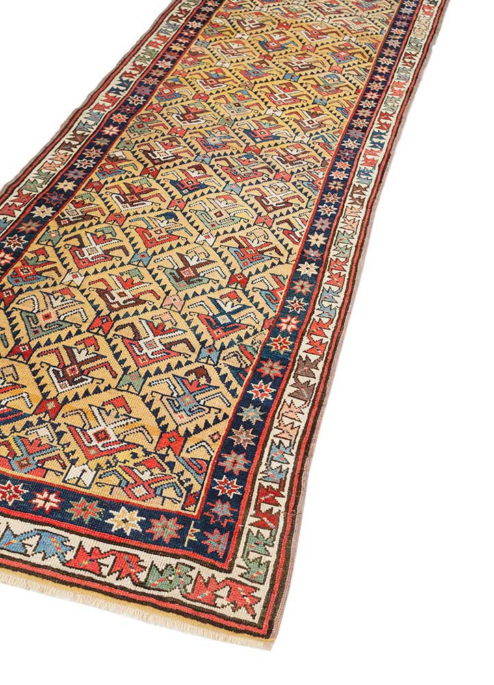 aalam gold wool hand knotted Rug - FoldShot aalam gold wool hand knotted Rug - FoldShot