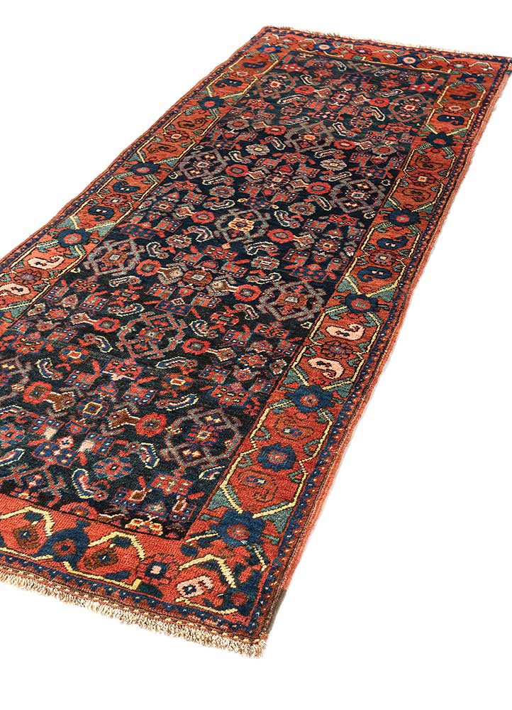 kiaan blue wool hand knotted Rug - FoldShot kiaan blue wool hand knotted Rug - FoldShot