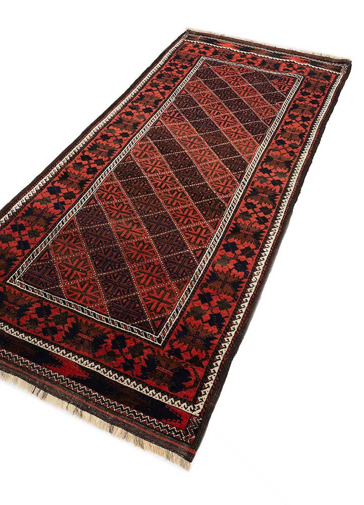 kiaan red and orange wool hand knotted Rug - FoldShot kiaan red and orange wool hand knotted Rug - FoldShot