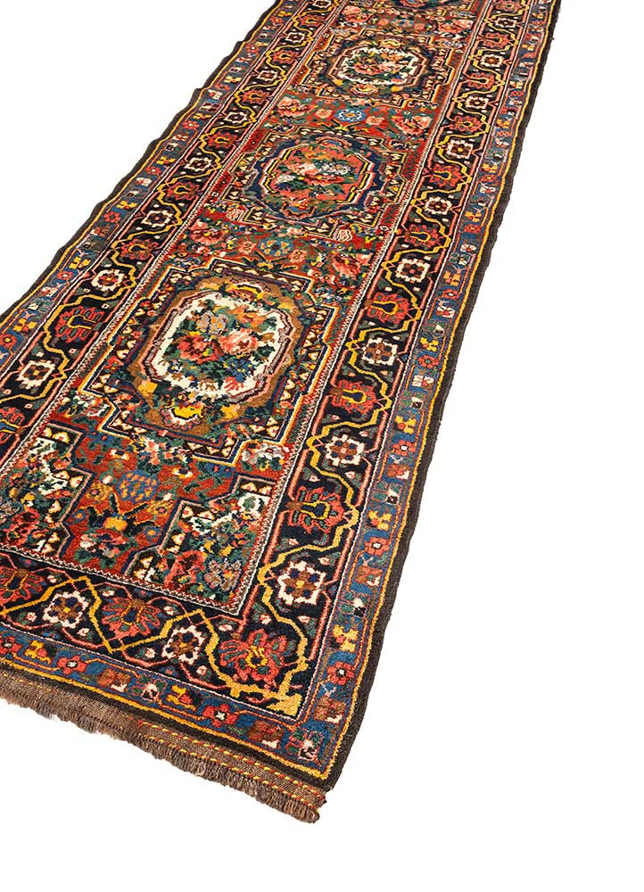 aalam blue wool hand knotted Rug - FoldShot