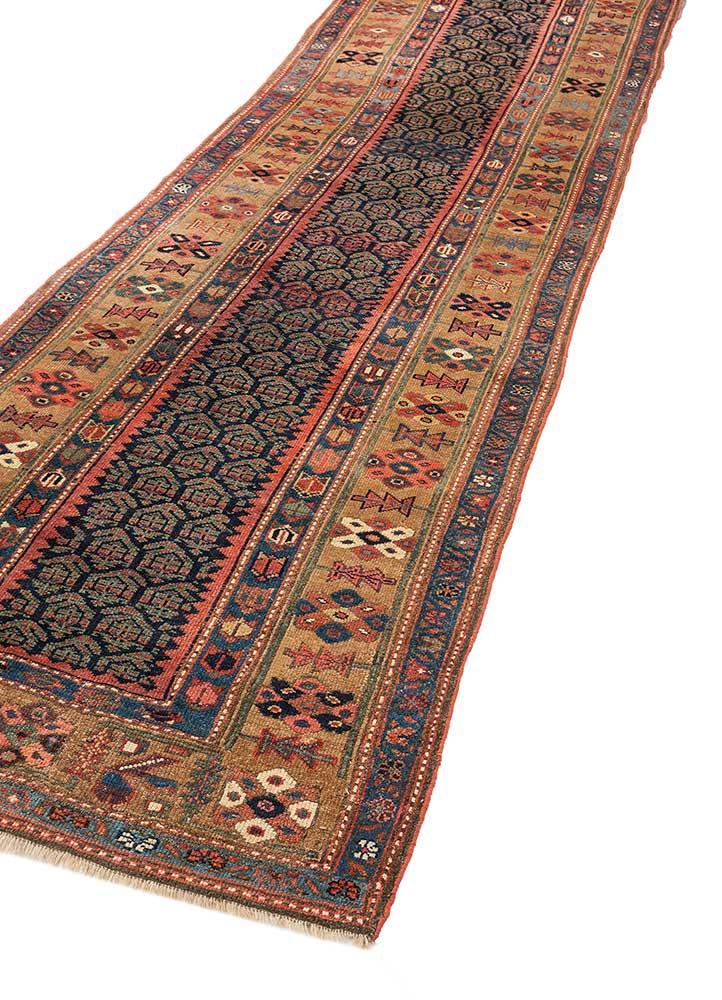 kiaan blue wool hand knotted Rug - FoldShot kiaan blue wool hand knotted Rug - FoldShot