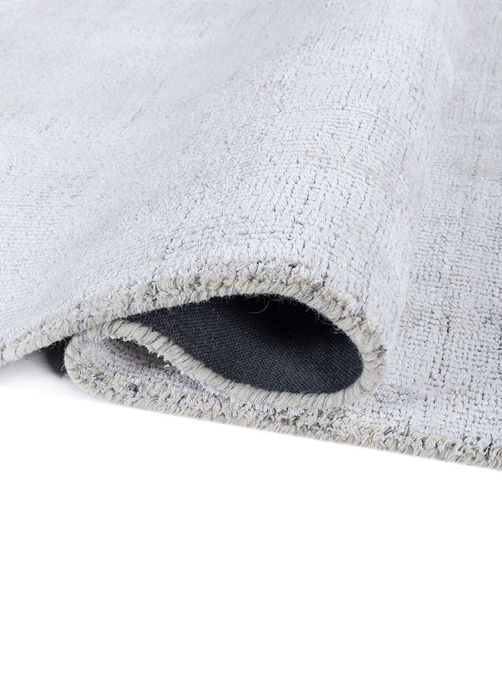 basis grey and black wool and viscose hand loom Rug - FoldShot