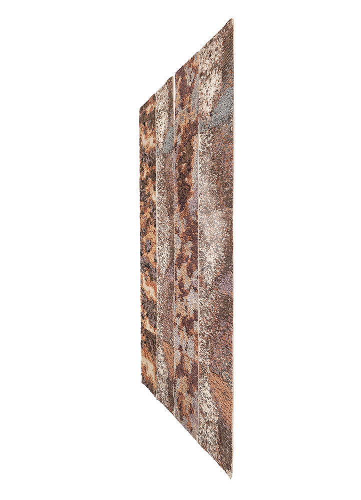 exposed spine red and orange wool and bamboo silk wall art WALL ART & TAPESTRY - FoldShot