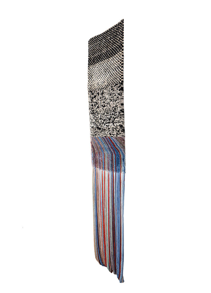 linear grey and black wool and bamboo silk wall art WALL ART & TAPESTRY - FoldShot linear grey and black wool and bamboo silk wall art WALL ART & TAPESTRY - FoldShot